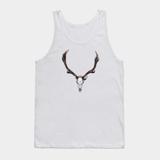 Skull and antlers of an elk Tank Top